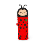 2-IN-1 SOFT SILIC PENCIL CASE - KAWAII LADYBUG