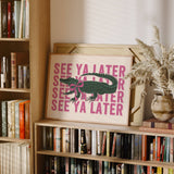 À plus tard, alligator impression: Cadre en chêne / A3