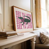 À plus tard, alligator impression: Cadre en chêne / A3