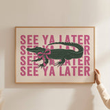 À plus tard, alligator impression: Cadre en chêne / A3