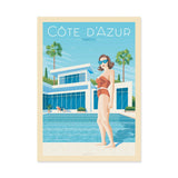 Art-Poster - Cote d'Azur Piscine - Olahoop Travel Posters