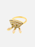 Satis Gold / Yellow Zirconium Oxide Thin Ring / 52