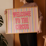 Bienvenue à l'Impression du Cirque: Cadre en chêne / A3