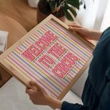 Bienvenue à l'Impression du Cirque: Cadre en chêne / A3