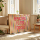 Bienvenue à l'Impression du Cirque: Cadre en chêne / A3