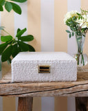 Boîte à bijoux Anne en moumoute: Blanc