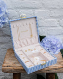 Boîte à bijoux Anne en pied de poule: Noir