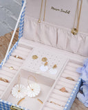 Boîte à bijoux Anne en pied de poule: Noir