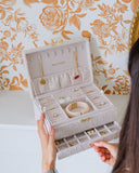 Boîte à bijoux Denise en moumoute: Vert