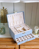 Boîte à bijoux Denise en pied de poule: Noir