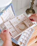 Boîte à bijoux Denise en pied de poule: Noir