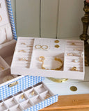 Boîte à bijoux Denise en pied de poule: Noir