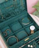 Denise Velvet Jewelry Box: Navy Blue