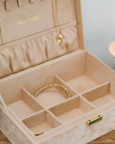 Louise Velvet Jewelry Box: Rot