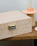 Louise Velvet Jewelry Box: Rot