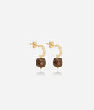 Pablo earrings - smoked quartz (concentration, reflection and protection)