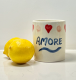 Ceramic candle i amore