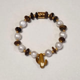 Bracelet Élastique Œil de tigre Cactus