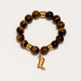 Bracelet Élastique Oeil de tigre grosses pierres