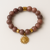 Jagodna kremena elastična zapestnica