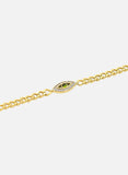 Karnak Gold / Green Zirconium Oxide Chain Bracelet