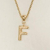 Letter Charm | Gold Jewelry, Waterproof Gift: F / Charm Only