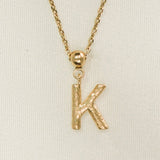 Letter Charm | Gold Jewelry, Waterproof Gift: K / Charm Only