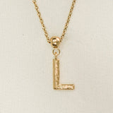 Buchstaben-Charm | Goldschmuck, wasserfestes Geschenk: Nur L/Charm