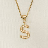 Buchstaben-Charm | Goldschmuck, wasserfestes Geschenk: Nur S/Charm