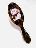 Lucky Cat Hand Painted Acetate Daily Hairbrush, 2-1