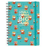 Spirallinie - Spiralnotizbuch - groß - roter Panda