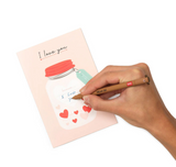 CARTE DE VOEUX À GRATTER - SCRATCH OFF CARD - I LOVE YOU - HEART