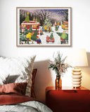 CHRISTMAS TREES & SNOW FLAKES - puzzle calendar