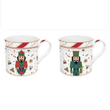 COFFRET 2 MUGS 30CL EN PORCELAINE FINE NUTCRACKER TWIST