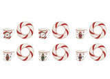 COFFRET 6 TASSES A CAFE 10CL EN PORCELAINE NUTCRACKER TWIST