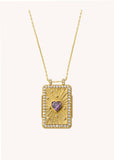 COLLIER - AMETHYST HEART BOHEME