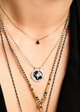 COLLIER - BLACK CRYSTAL HEART