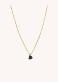 COLLIER - BLACK CRYSTAL HEART