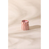 Cabana 6.5oz/184g Red Striped Ceramic Candle - Hibiscus Bay Boxed