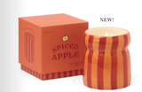 Cabana 6,5 Unzen/184 g Rot/Korallenstreifen Keramikkerze - Gewürzer Apfel