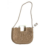 Wooden handle shopping bag I BEIGE