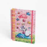Cahier à spirale A5 élastique à paillettes Diddl