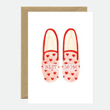 Best Mum Slippers Greeting Card