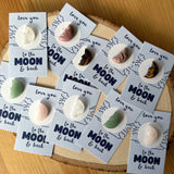 Carte de vœux mini "Je t'aime jusqu'à la LUNE et retour" - Cristaux & Pierres
