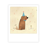 Postcard - Polaroid format - Birthday Dog party