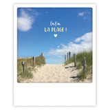 Carte postale - Format Polaroide - Enfin la plage