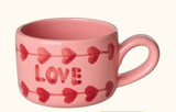 Ceramic Cappuccino Cup with hand-painted love