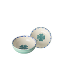 Tigela de cerâmica com trevo pintado à mão - pequeno - 100 ml