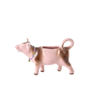 Jarro de leite em cerâmica em forma de vaca rosa