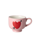 Ceramic Mug - Pink - Embossed Heart Design